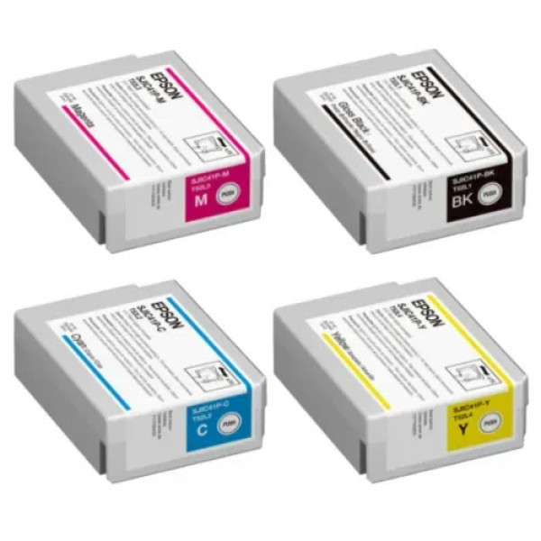 Картридж Epson SJIC42P Cyan (C13T52M240) - Картридж для принтера Epson ColorWorks C4000e BK, 50 мл