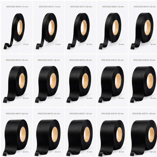 Сатин черный премиум PS765 10мм х 200м