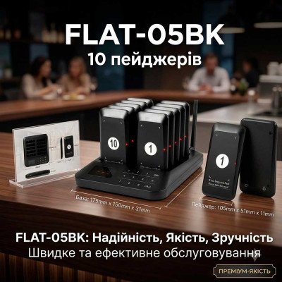 Система оповещения клиентов BELFIX FLAT-05BK Система оповещения клиентов BELFIX FLAT-05BK