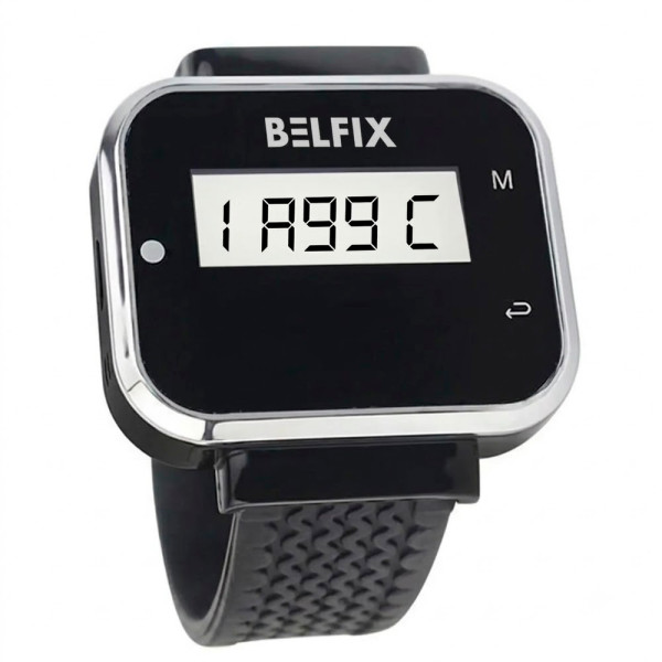 Пейджер-годинник BELFIX-P02BK для офіціантів, персоналу та систем виклику