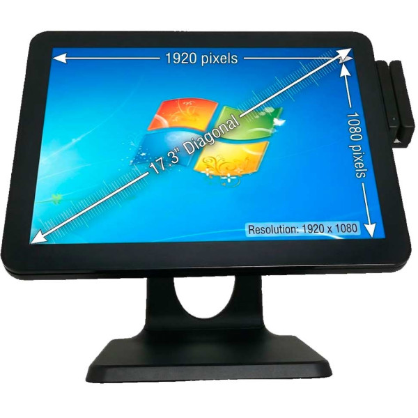 Сенсорный POS-терминал LEABON T630 17.3 FHD Intel Celeron J4125/8GB/128GB SSD – емкостный моноблок для автоматизации торговли