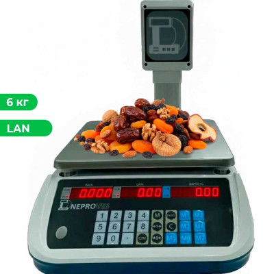Ваги торгові Днепровес ВТД-РД мережеві з LAN портом на 6 кг