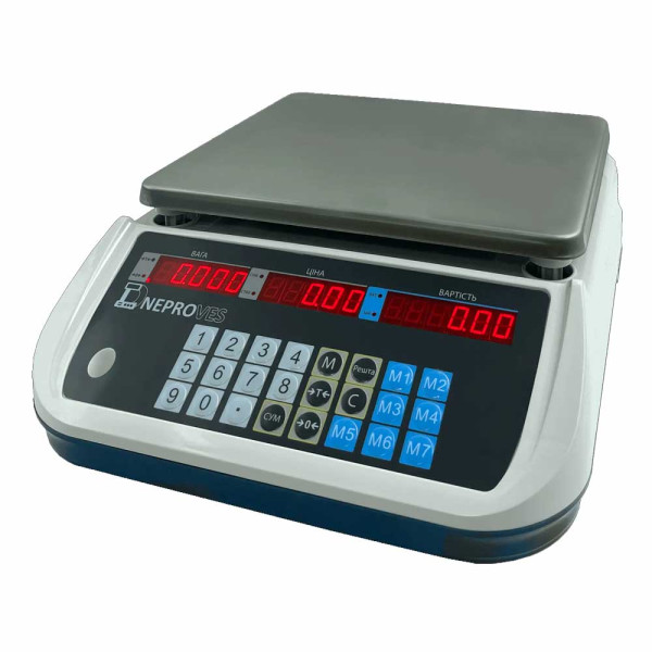 Ваги торгові Днепровес ВТД-РД1-Е на 30 кг Ethernet Ваги торгові Днепровес ВТД-РД1-Е на 30 кг Ethernet