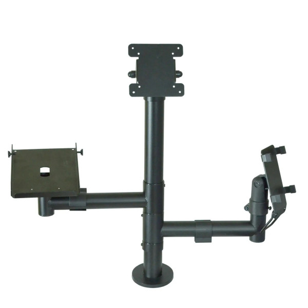 Стійка тримач обладнання (вісь, кріплення для монітора, кріплення для банківського терміналу, кріплення для чекового принтера)