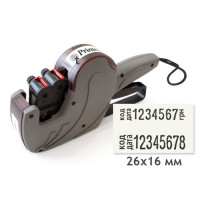 Двухстрочный этикет-пистолет Printex Z20 на 20 символов, этикетка 26х16