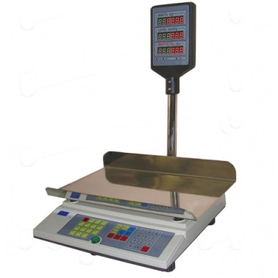 Ваги з акумулятором торгові ВТА-60/30-53-Ш-АС Промприлад до 30кг зі стойкою
