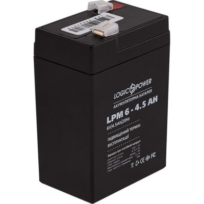 Акумуляторна батарея 6V 4.5A (70 x 45 x 100 мм) універсальна Акумуляторна батарея 6V 4.5A (70 x 45 x 100 мм) універсальна