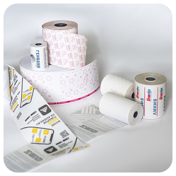 Касова стрічка 57 мм (19 метрів) з печаткою на звороті