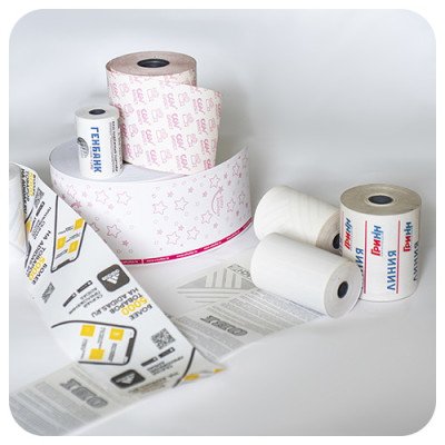 Касова стрічка 57 мм (19 метрів) з печаткою на звороті