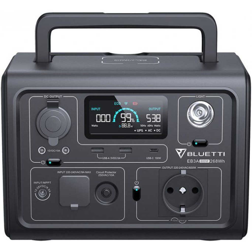 Зарядная станция Portable Power Supply 268Wh 600W, Model EB3A