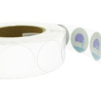 Етикетка радіочастотна 40 мм захисна біла кругла