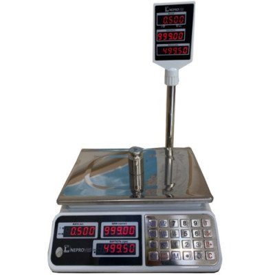 Ваги торгові електронні Дніпровес ВТД-ЕЛ зі стойкою на 15 кг Ваги торгові електронні Дніпровес ВТД-ЕЛ зі стойкою на 15 кг