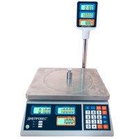 Ваги торгові зі стійкою Дніпровес ВТД-Т2 ЖК на 15 кг Ваги торгові зі стійкою Дніпровес ВТД-Т2 ЖК на 15 кг