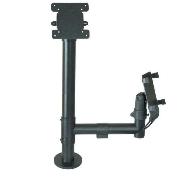 Стойка держатель оборудования (ось, крепления для монитора, крепление для банковского терминала)